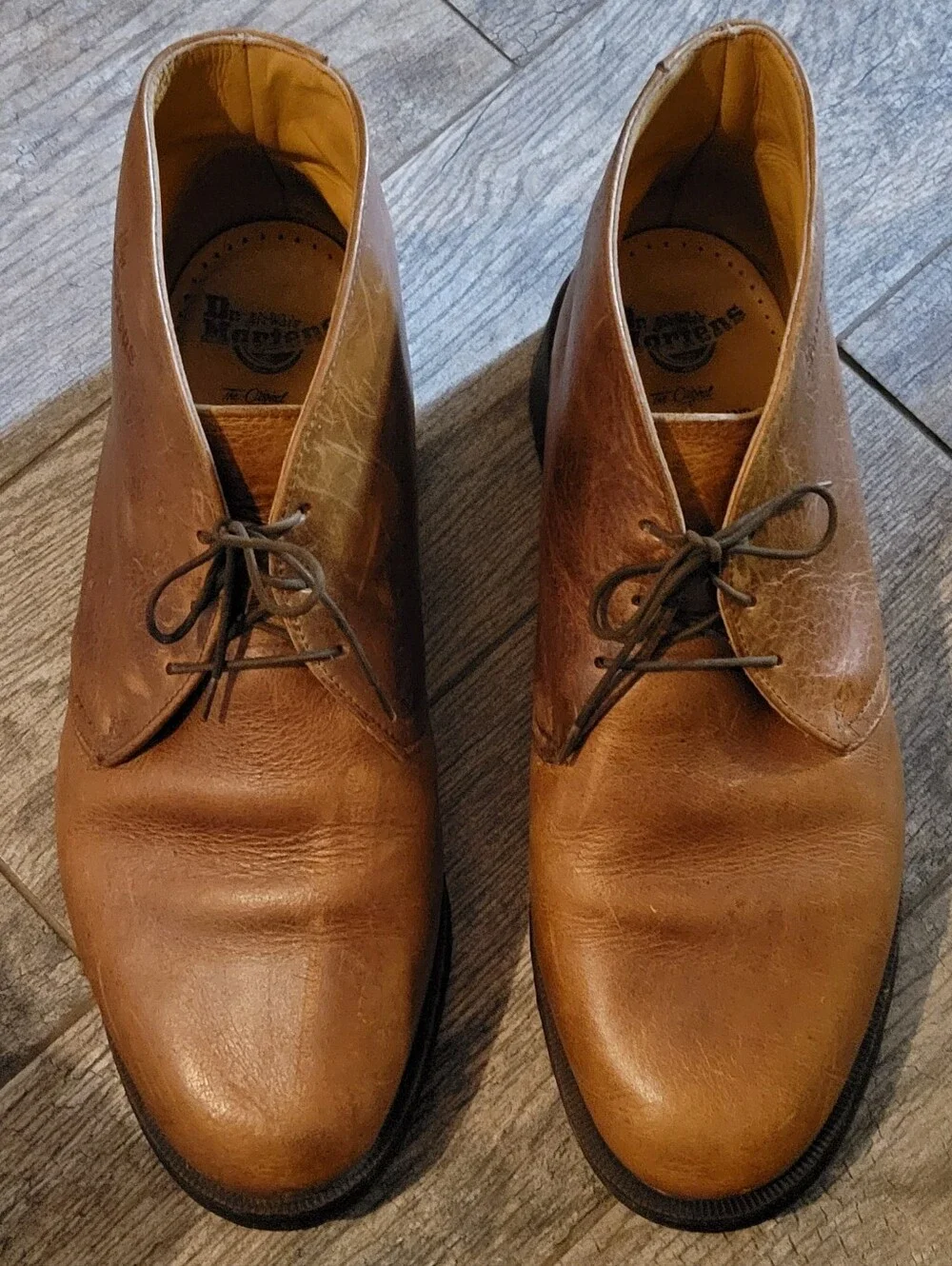 Vintage Dr Martens Made In England Leather Chukka Boots Brown 90's Streetwear